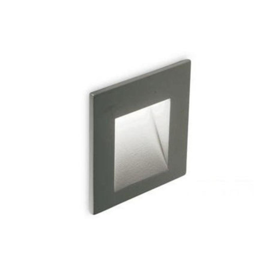 Ideal lux segnapasso da incasso a muro led 4000k esterno ip65 antracite quadrato con driver