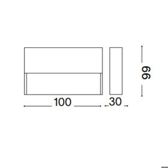 Ideal lux dedra ap small segnapasso da esterno marrone led 3w 3000k ip65