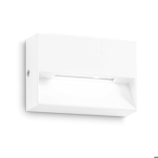Dedra ap small ideal lux segnapasso da esterno bianca led 3000k ip65