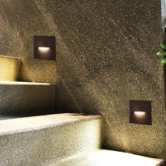 Segnapasso per esterno led marrone 3w 3000k fp