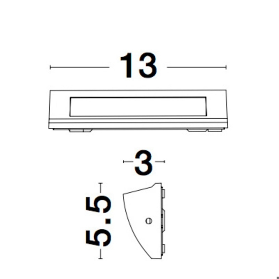 Segnapasso bianco led 3,5w 3000k da esterno