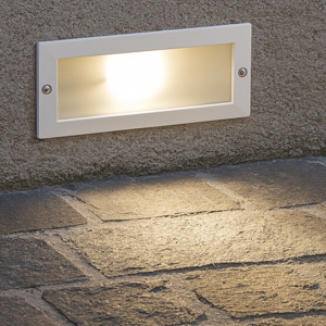 Segnapasso bianco per esterno da incasso led 10w 4000k