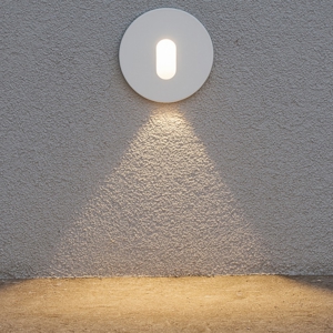 Segnapasso led 3w 3000k cri90 rotondo bianco da incasso