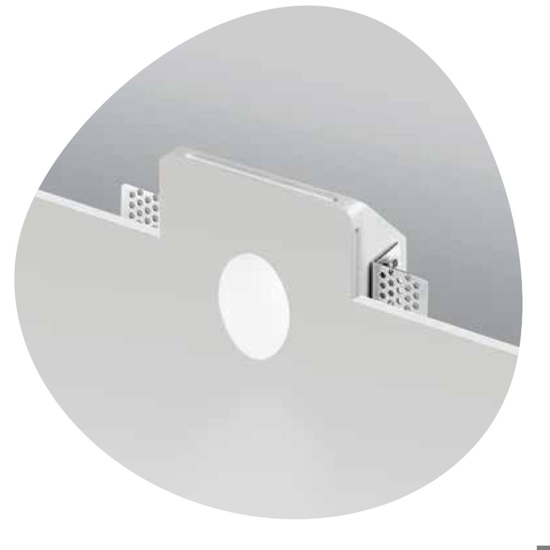 Valzer segnapasso di gesso ovale da incasso led 1w 3000k 220-230v ondaluce