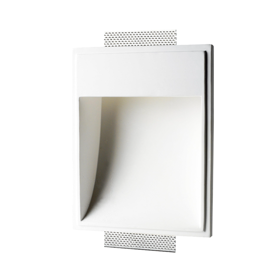 Faretto segnapasso in gesso da incasso g9 4w 3000k