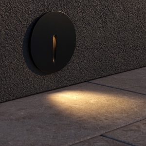 Maytoni segnapasso lock nero led per esterno da incasso 3w 3000k