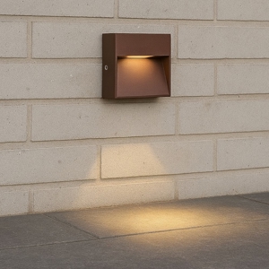 Dedra ap big ideal lux segnapasso da esterno led 3000k marrone ip65