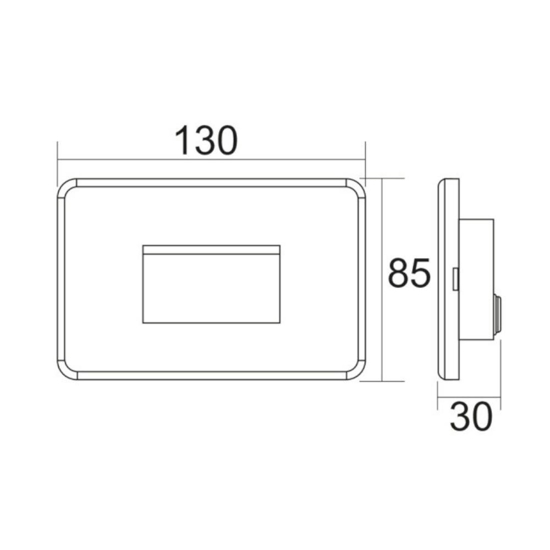 Life segnapasso led cassetta 503 ip65 3000k-4200k-6500k per esterno