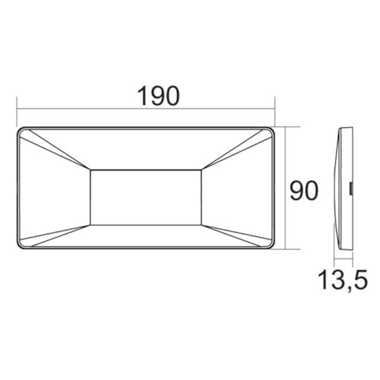 Segnapasso per esterno 220v ip65 led 3,5w 3000k 4000k 6500k per scatola 506