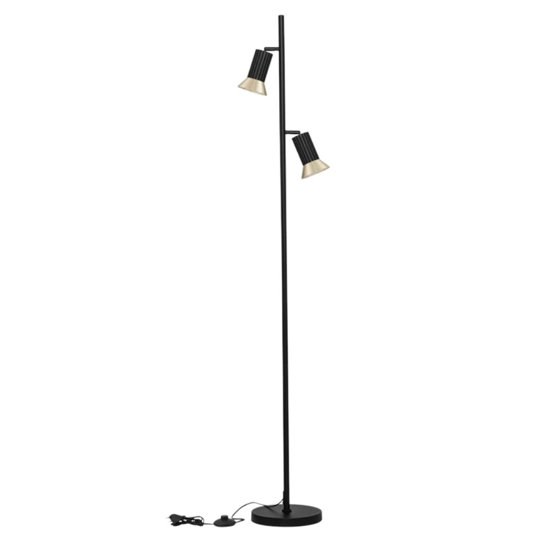Lampada da terra moderna orientabile due luci