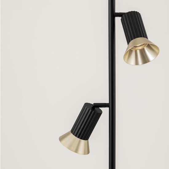 Lampada da terra moderna orientabile due luci