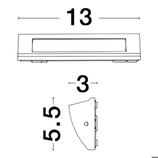 Segnapasso led 3w 3000k da esterno antracite