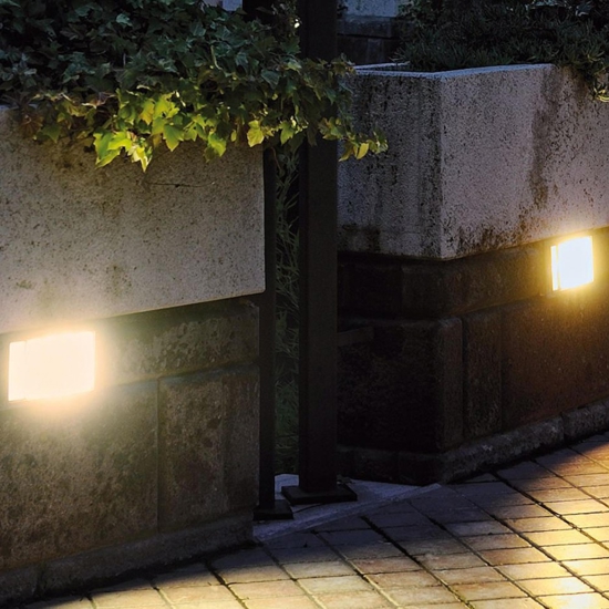 Segnapasso led incasso parete per esterno 10w 3000k ip54 nero