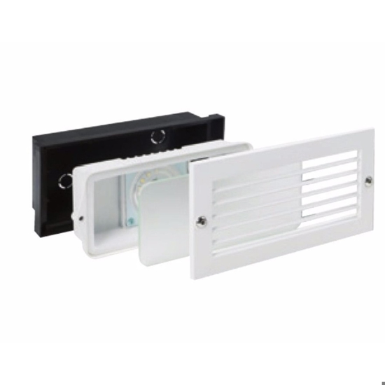 Segnapasso led incasso parete per esterno 10w 3000k ip54 nero