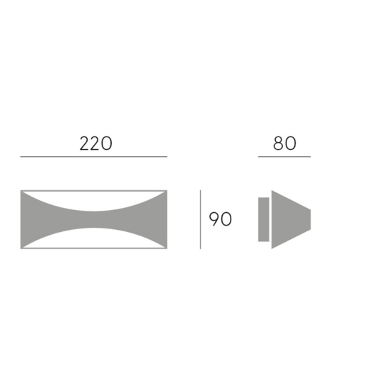 Applique per esterno balcone marrone led 6w 4000k ip65