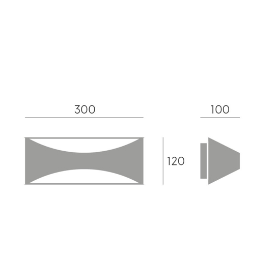 Applique marrone per esterno balcone moderno led 12w 4000k ip65