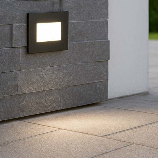 Segnapasso led antracite da esterno led 3w cct ip54 per cassetta 503
