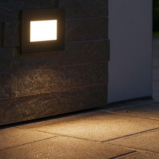 Segnapasso led antracite da esterno led 3w cct ip54 per cassetta 503