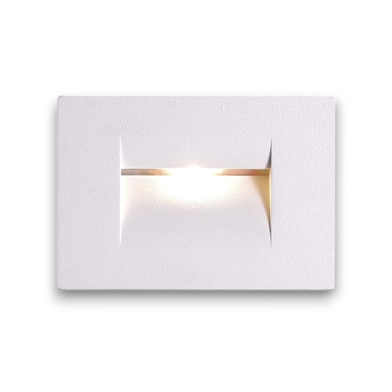 Segnapasso led da esterno 3000k per cassetta 503 3w ip65 bianco