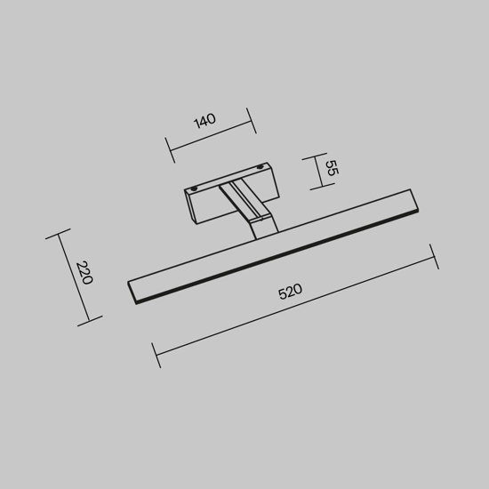 Maytoni decart applique led 4000k per specchio da bagno