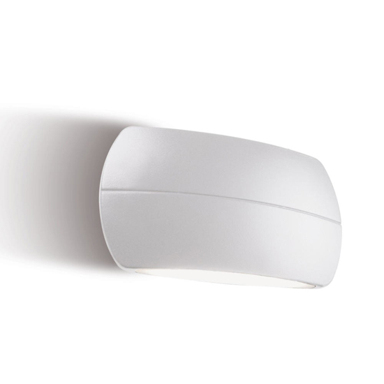 Applique per esterni design moderno bianca biemissione led 5w 3000k