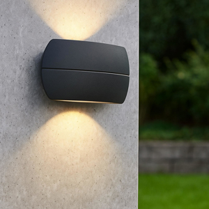 Applique per esterno balcone moderna grafite led 10w 3000k ip54