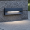 Segnapasso da esterno grafite led 6w 3000k da incasso a parete ip65