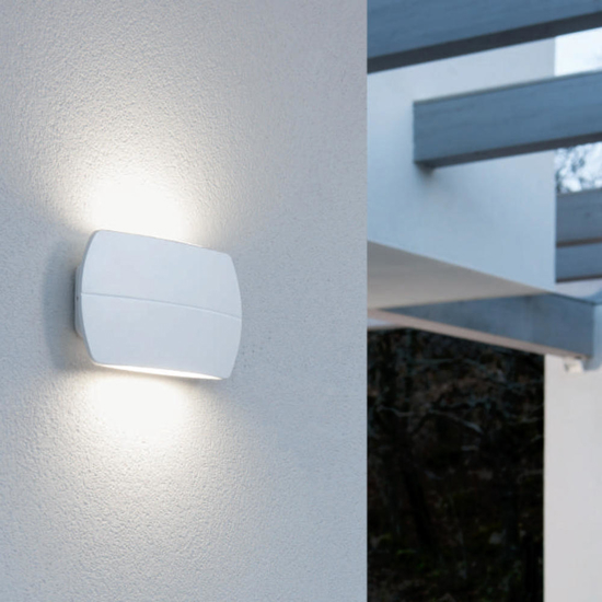 Applique per esterno moderna bianca led 10w 4000k ip54