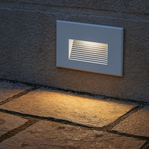 Segnapasso grigio per esterni led 3w 4000k da incasso a parete ip65