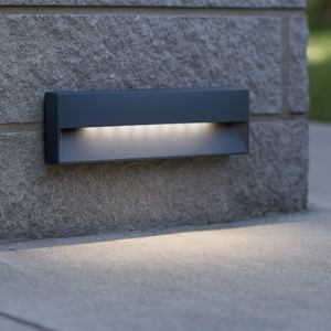 Segnapasso per esterni led 6w 4000k grafite per incasso a parete