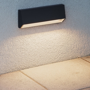 Segnapasso a parete per esterno led 4w 4000k squadrato grafite