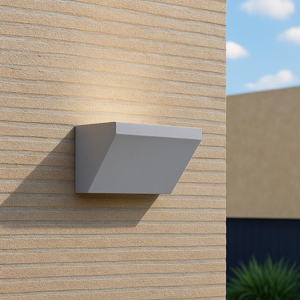 Applique da esterno grigia alluminio moderna led 18w 4000k ip65