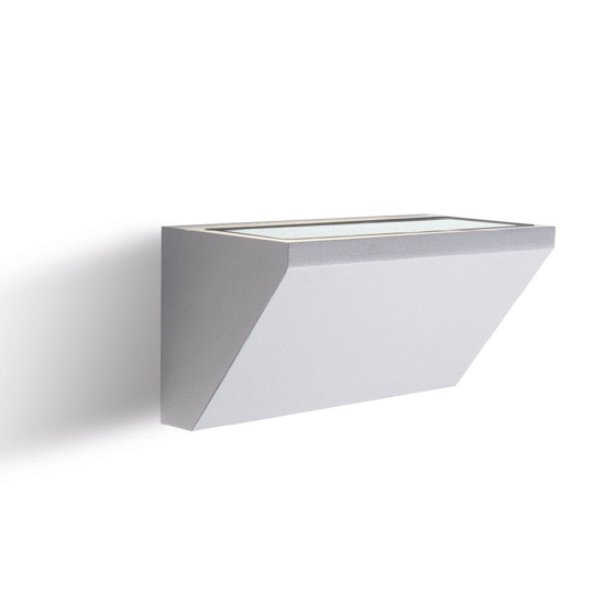Applique da esterno grigia alluminio moderna led 18w 4000k ip65