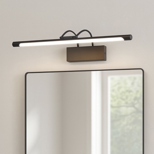 Maytoni finelli applique da bagno moderno per specchio nero led 3000k