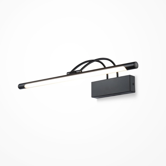 Maytoni finelli applique da bagno moderno per specchio nero led 3000k