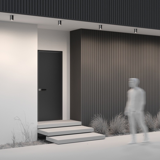 Maytoni bar faretto da esterno a soffitto cilindro led 7w 3000k ip65