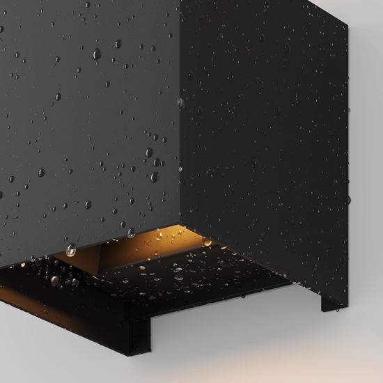 Maytoni fulton applique da esterno moderno cubico led 3000k ip54