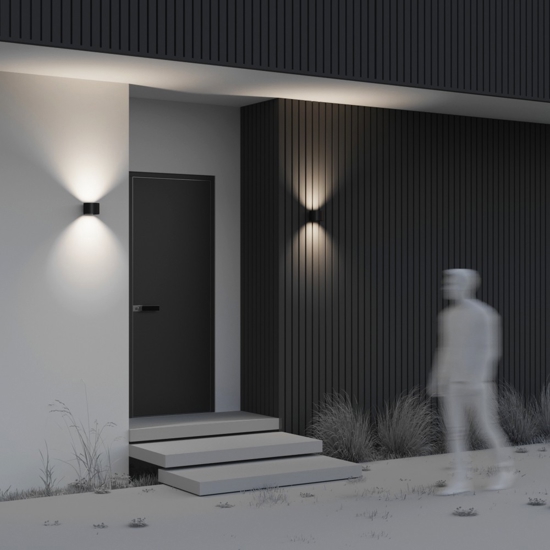 Maytoni fulton applique da esterno moderna led 3000k ip54