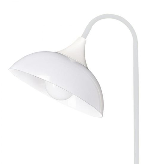Perenz swan lampada da terra bianca contemporanea