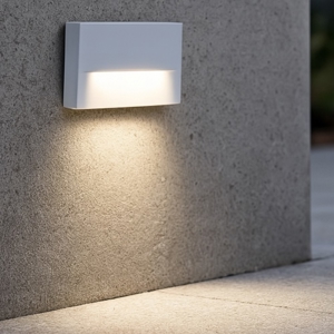 Segnapasso per esterni bianco rettangolare led 4w 4000k ip65