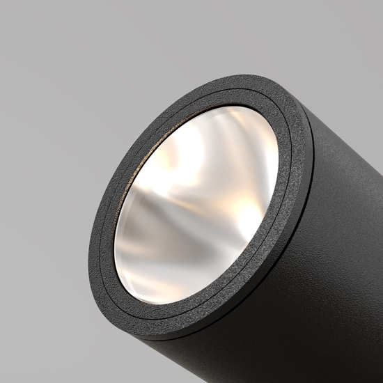 Maytoni bern faretto con picchetto per esterno nero ip65 led 3000k