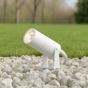 Maytoni bern faretto da esterno con picchetto orientabile bianco led 3000k ip65