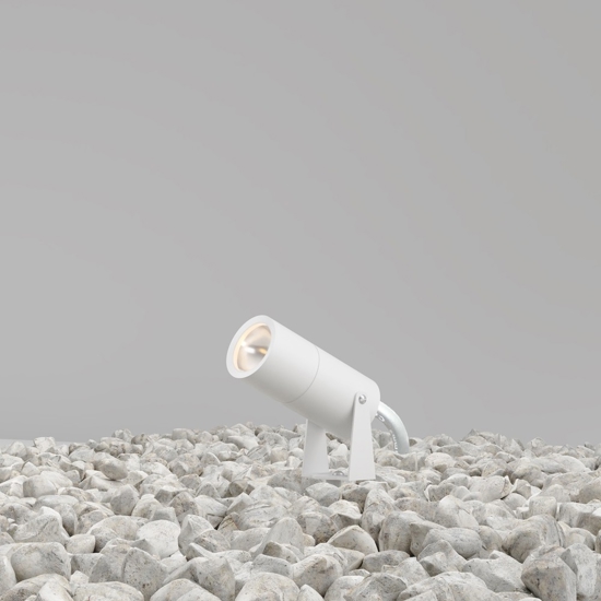 Maytoni bern faretto da esterno con picchetto orientabile bianco led 3000k ip65