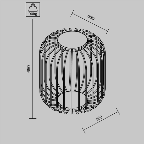 Maytoni wisp lampada da esterno traforata led 3000k ip54