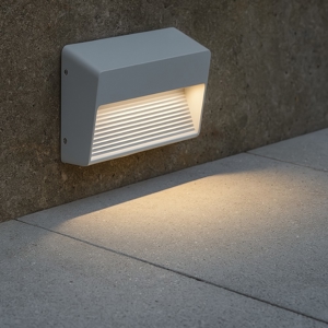 Segnapasso da esterno rettangolare grigio da parete led 13w 3000k