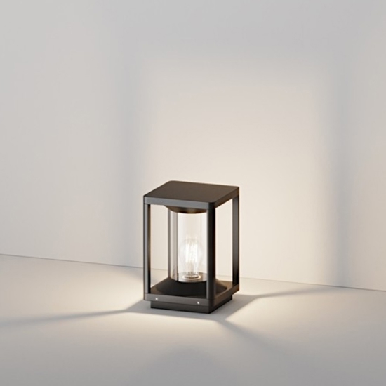 Maytoni cell lampione basso da giardino design a lanterna ip54