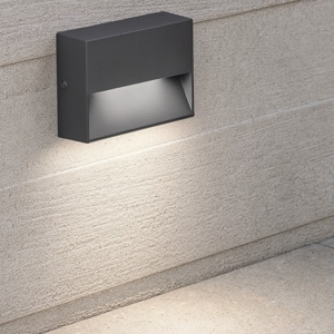 Dedra ap small ideal lux segnapasso da esterno antracite ip65 led 3000k