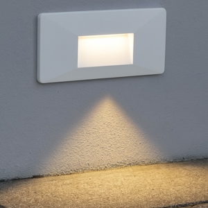 Life segnapasso per esterno bianco ip65 led tricolor 3000k 4000k 6500k