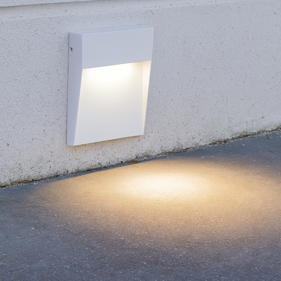 Gea luce segnapasso per esterno led 3000k ip65 bianco