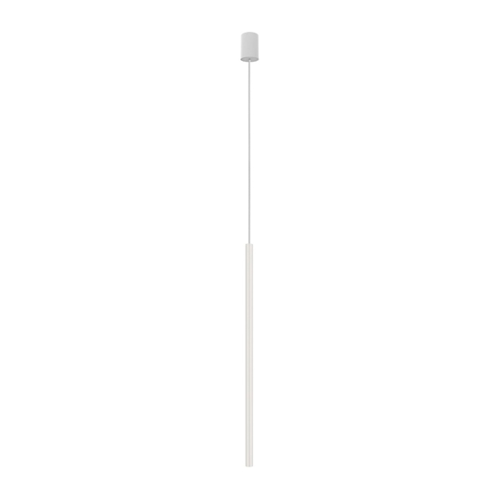 Lampada a sospensione da comodino cilindro bianco per camera da letto